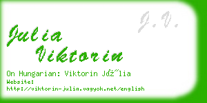 julia viktorin business card